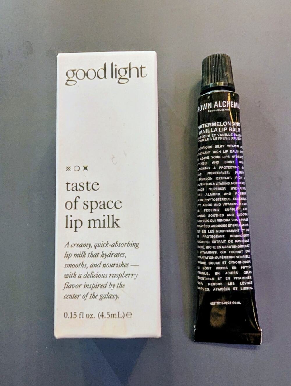 Good light Taste of Space Lip Milk & Grown Alchemist Watermelon & Vanillin Lip